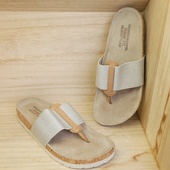 Skechers | Shoes | Skechers Memory Foam Relaxed Fit Sandals | Poshmark